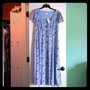 NWT Miami blue floral dress